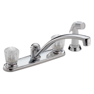 Delta — Delta 2100 / 2400 Series: Two Handle Kitchen Faucet with Spray