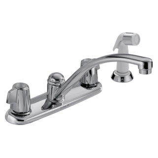 Delta — Delta 2100 / 2400 Series: Two Handle Kitchen Faucet with Spray