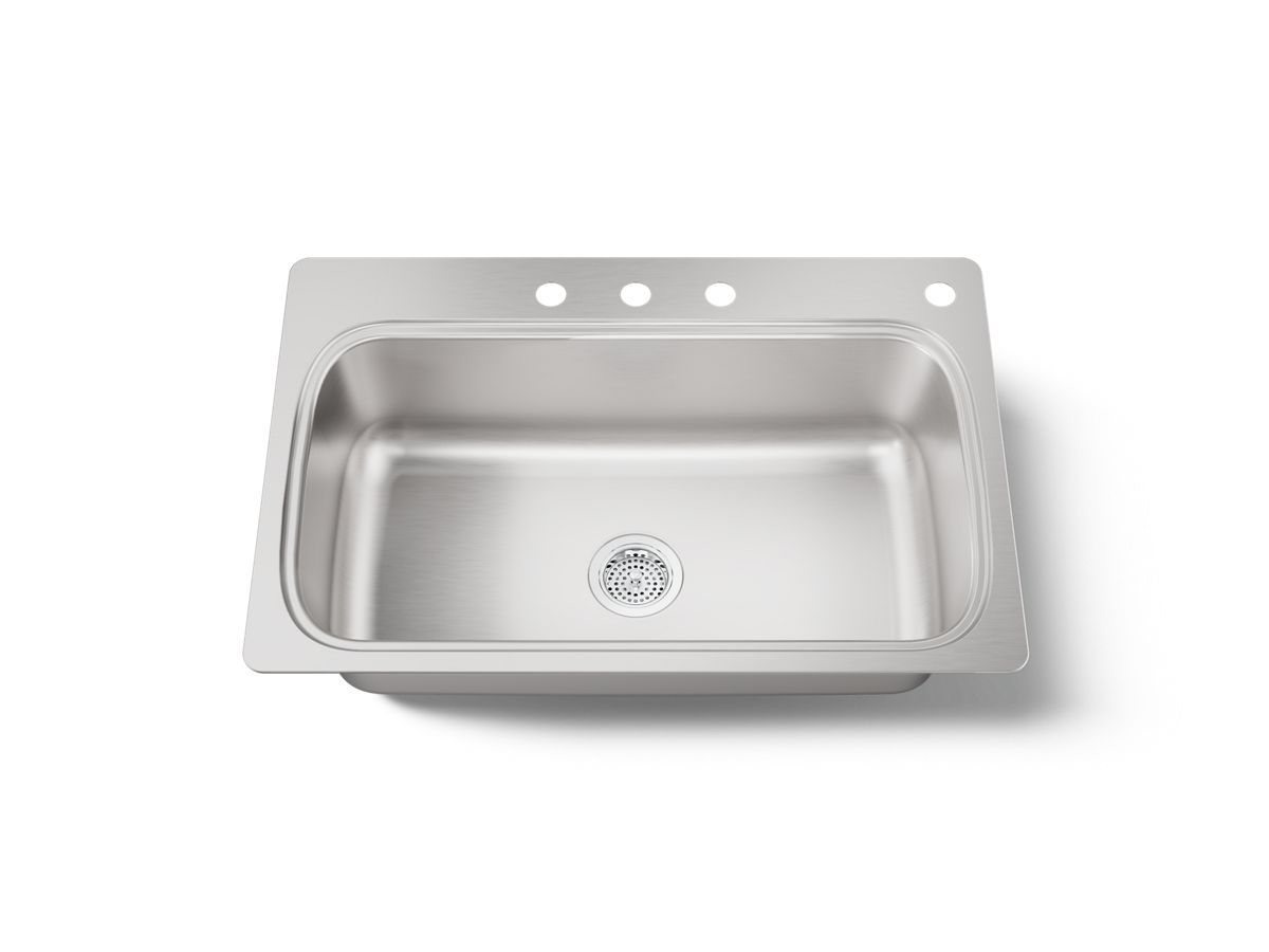 Verse™ 33 X22 Single Basin Ss Sink 4 Hol