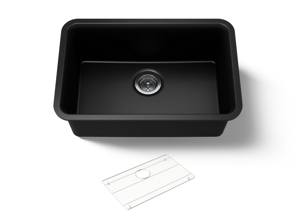 Cairn® 27 Undermount Sgl Basin W/rack