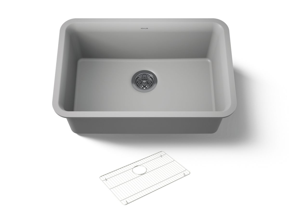 Cairn® 27 Undermount Sgl Basin W/rack