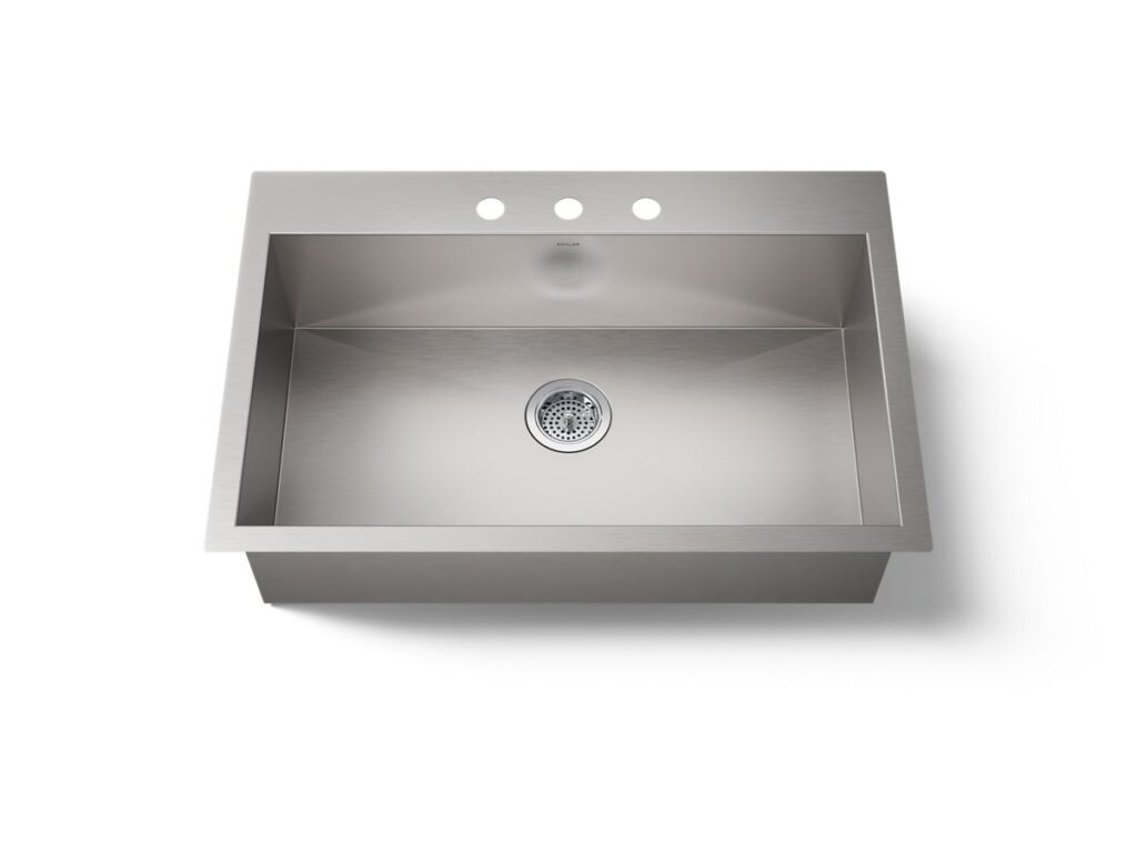 Vault™ Large Single Basin Sink, 3-HOLE