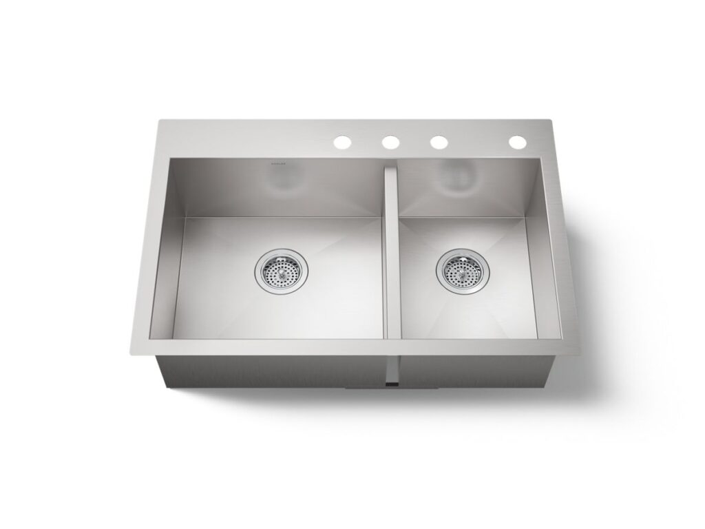 Kohler — Vault Offset Sink, 4-Hole