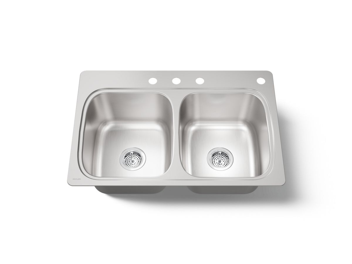 Verse™ 9 Double Equal Sink , 4 Hole