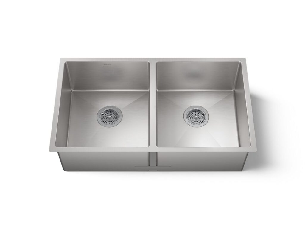 Strive™ U/C Double Equal Sink W/rack