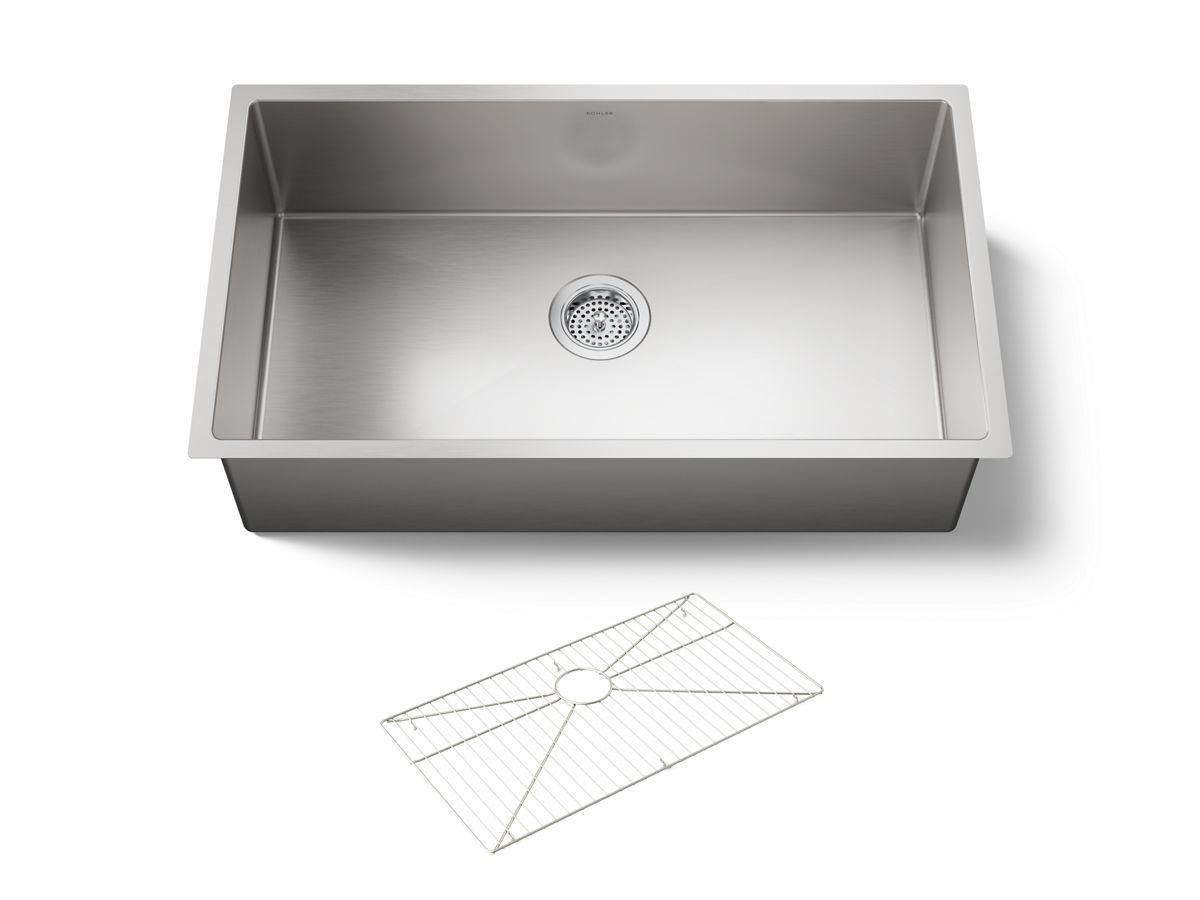 Strive™ U/C Large Basin Sink W/rack