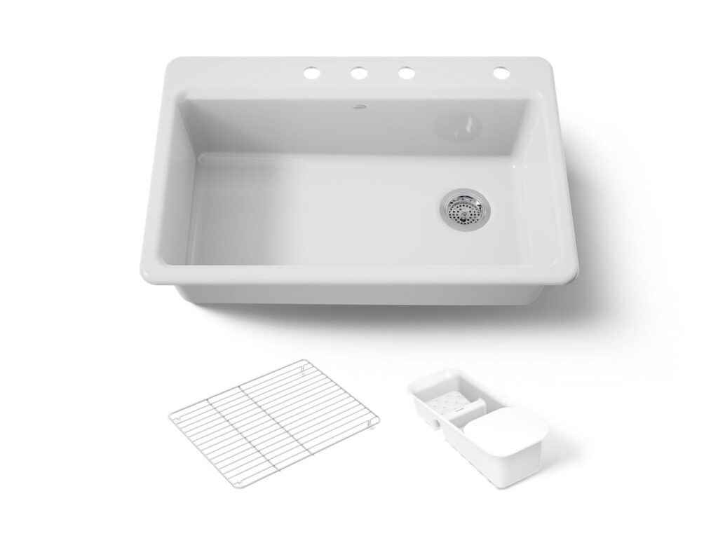 Kohler — Riverby Sink,Single,Sr,4-Hol