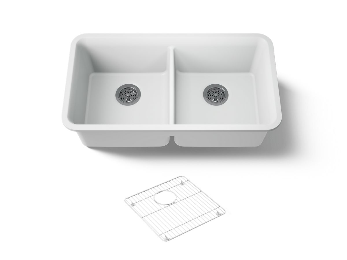 Cairn® Undermount Dbl Equal Sink W/rack