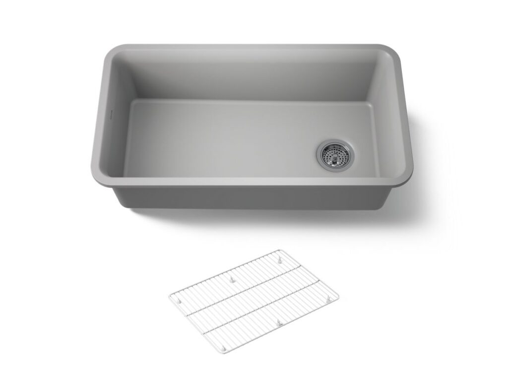 Cairn® Undermnt Sgl Basin Sink W/rack