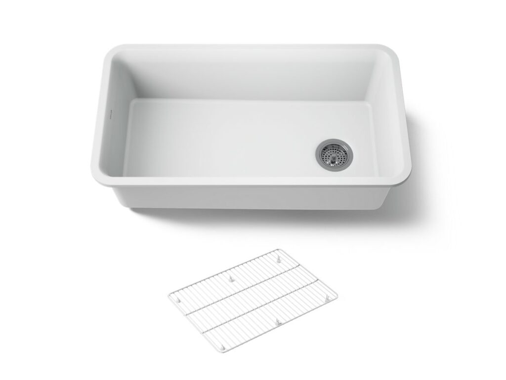 Cairn® Undermnt Sgl Basin Sink W/rack