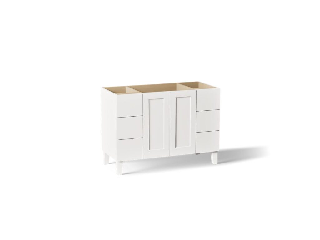 Poplin™ Vanity, 48 2 Door 6 Dwr Legs