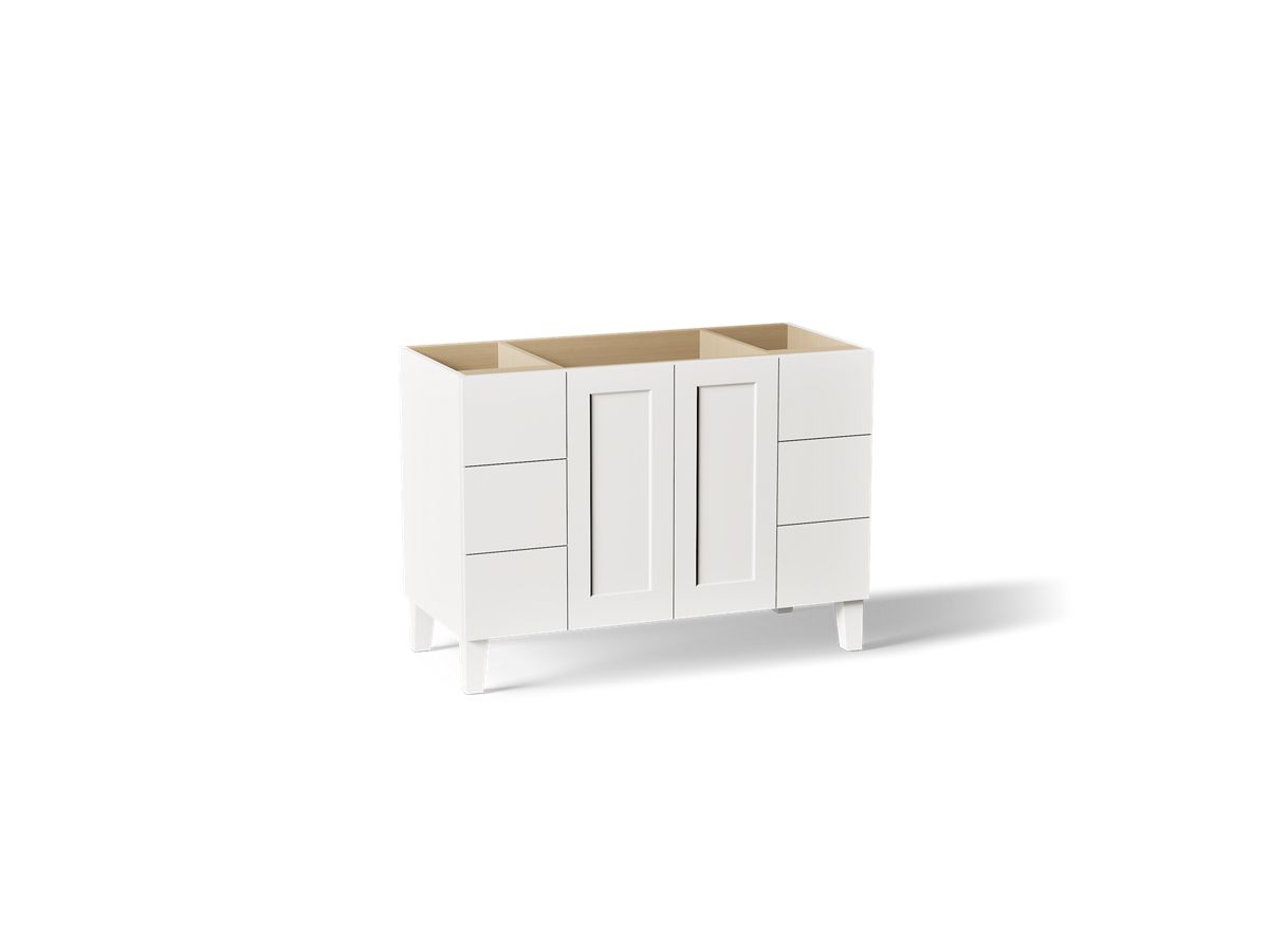 Poplin™ Vanity, 48 2 Door 6 Dwr Legs