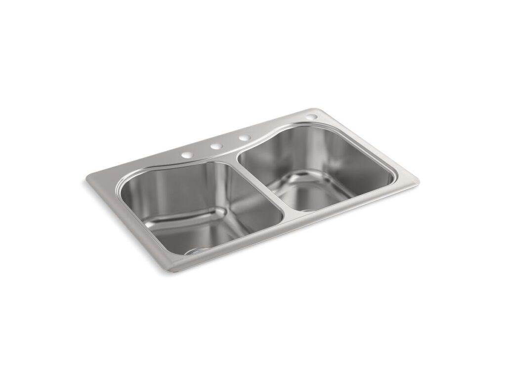 Staccato Dbl-Equal Ss Sink, 4-HOLE