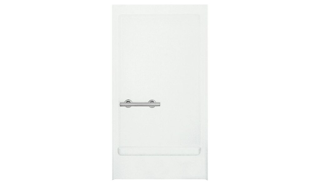 Kohler — Back Wall Ss39 with L Grab Bar Wh